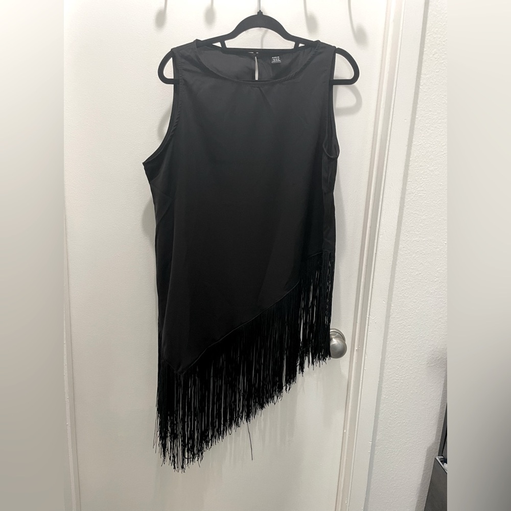 Fringe too asymmetrical black